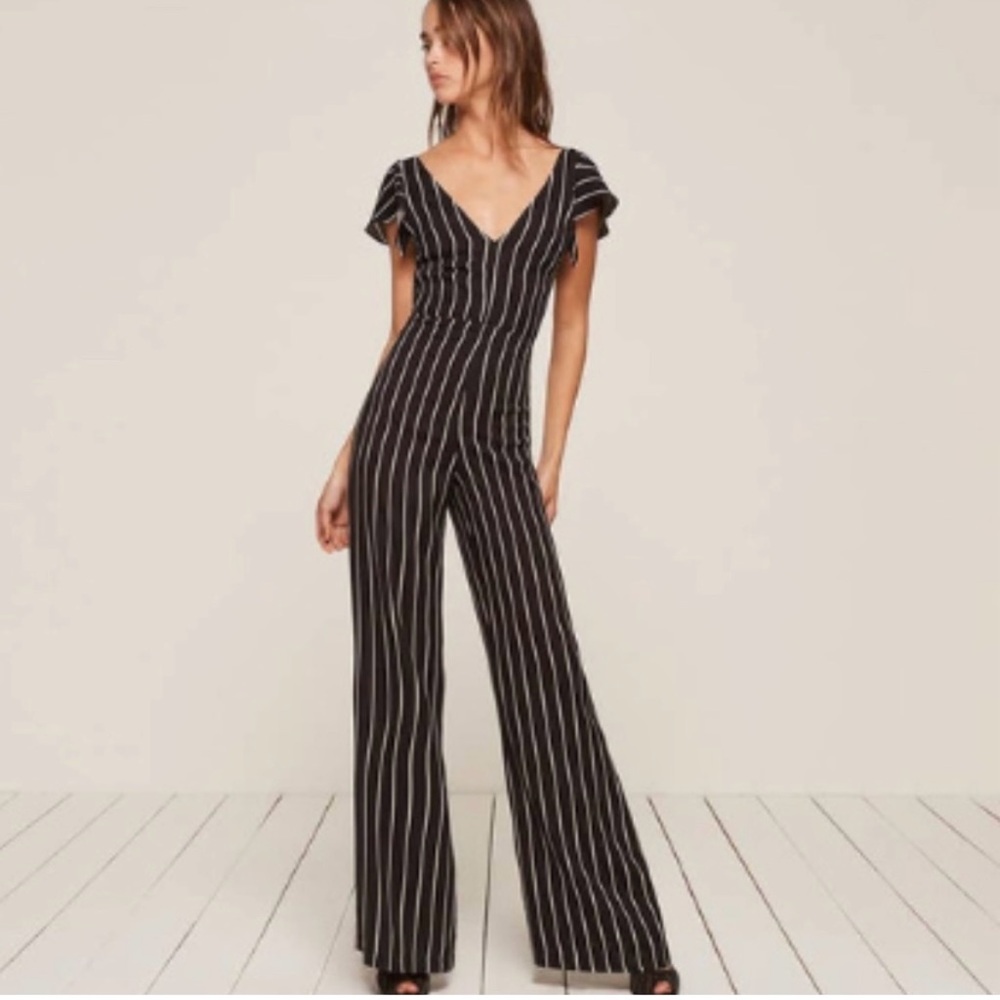 Reformation Cozumel Wide Leg Open Back Jumpsuit